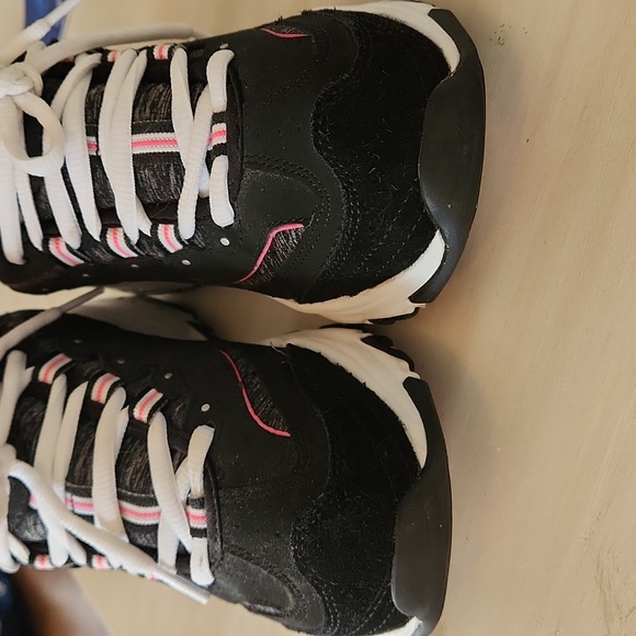 7.5 Wide Skechers D’Lites Black Pink Sketchers Delites Nursing Walking Casual - Picture 5 of 9